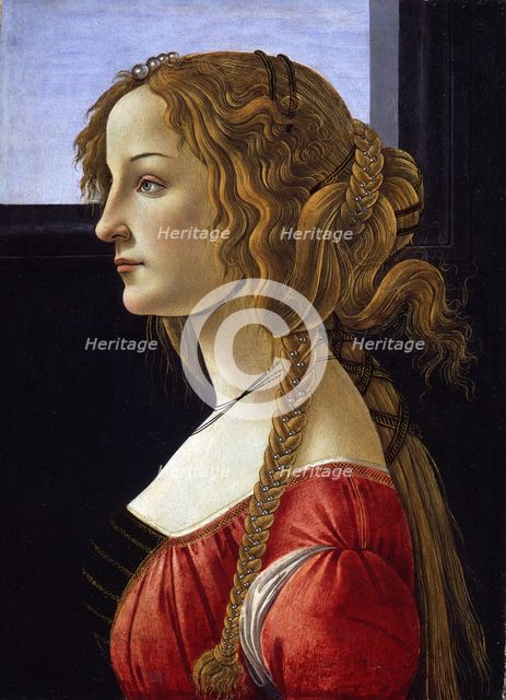 Profile Portrait of a Young Woman (Simonetta Vespucci), ca 1476. Artist: Botticelli, Sandro (1445-1510)