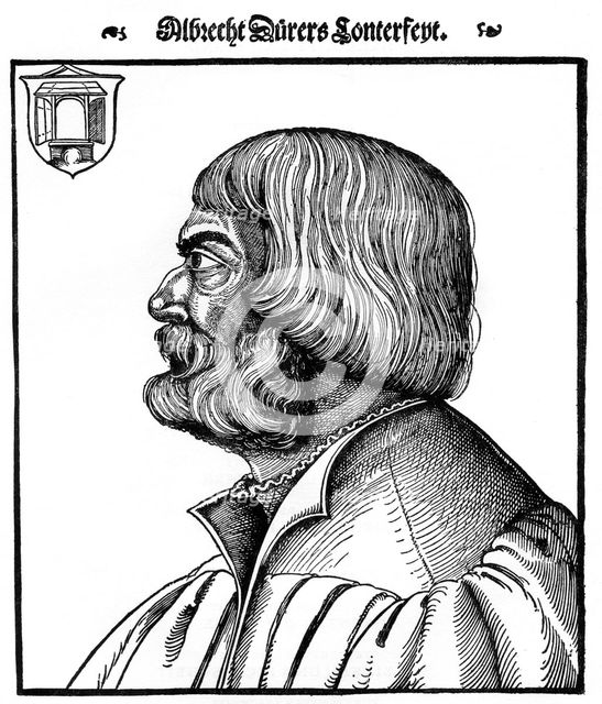 Profile portrait of Albrecht Durer, 1527, (1936). Artist: Erhard Schön