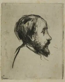 Profile Portrait of Degas, n.d. Creators: Marcellin Desboutin, Giuseppe de Nittis