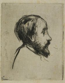 Profile Portrait of Degas, n.d. Creators: Marcellin Desboutin, Giuseppe de Nittis