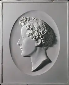 Profile portrait of John Everett Millais, c1854. Artist: Alexander Munro