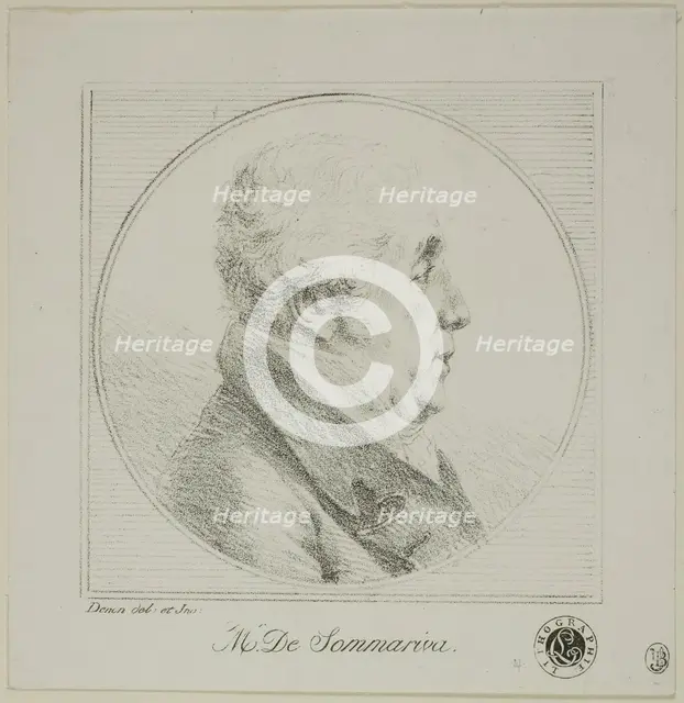 Profile Portrait of Monsieur de Sommariva, c. 1820. Creator: Vivant Denon.