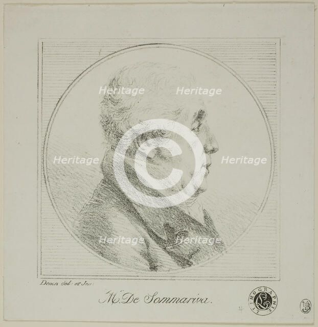 Profile Portrait of Monsieur de Sommariva, c. 1820. Creator: Vivant Denon.
