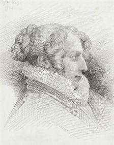 Profile Portrait of Mlle. Eglé Legé, 1824. Creator: Eugene Deveria