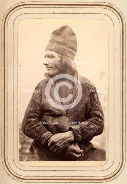 Profile portrait of Per Pålsson Sjålsa, 60 years old, Sjokksjokk, 1868.  Creator: Lotten von Duben.