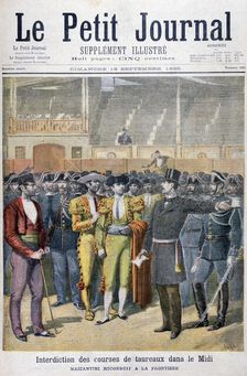 Prohibition of bullfighting in the south of France, 1895. Artist: Henri Meyer