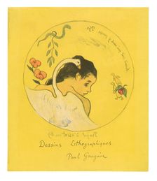 Projet d’assiette (Leda) (Design for a Plate [Leda]), frontispiece from the Volpini Suite, 1889. Creator: Paul Gauguin