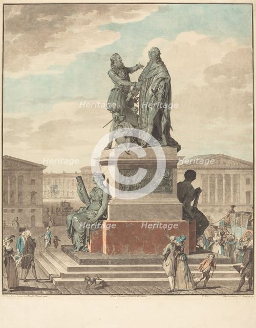 Projet d'un monument a ériger pour le roi, 1790. Creator: Jean Francois Janinet.