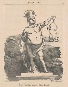 Projet d'une statue ... a Odilon-Nemrod, 19th century. Creator: Honore Daumier