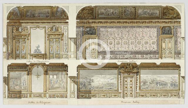 Projet de décors des appartements de l'Empereur et de l'Imperatrice au Château de Versailles. Creator: Gondoin (Gondouin), Jacques (1737-1818).