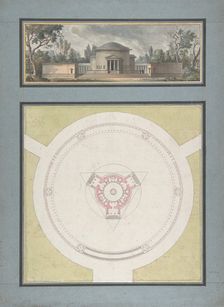 Project for a Temple Dedicated to the Trinity, Elevation and Plan, ca. 1783. Creator: Jean Nicolas Sobre