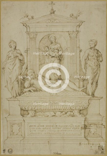 Project for a Tomb, 1537/43. Creator: Giulio Campi.