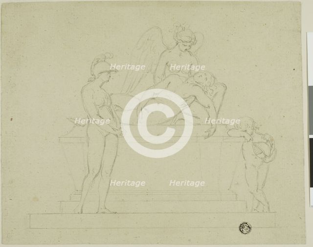 Project for a Tomb, Three Figures and an Angel, n.d. Creator: John Bacon I.