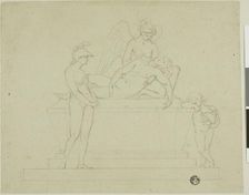 Project for a Tomb, Three Figures and an Angel, n.d. Creator: John Bacon I