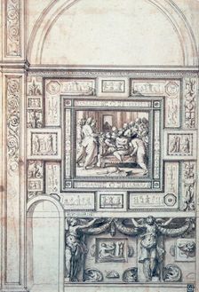 Project for a Wall Decoration of a vault 16th century. Artist: Perino del Vaga