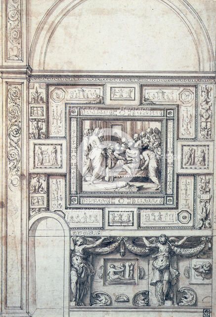 'Project for a Wall Decoration of a vault', 16th century.  Artist: Perino del Vaga