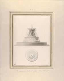Project for a Fountain for La Place Louis XV, ca. 1806. Creator: Pierre Francois Leonard Fontaine