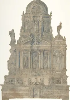 Project for a Monumental Tomb, 16th century. Creator: Anon