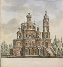 Project for the Church of the Dormition of the Theotokos at the Pokrovka Street in Moscow. Artist: Quarenghi, Giacomo Antonio Domenico (1744-1817)