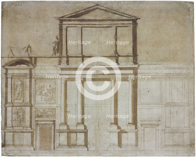 Project for the Facade of San Lorenzo in Florence, 1516. Artist: Buonarroti, Michelangelo (1475-1564)
