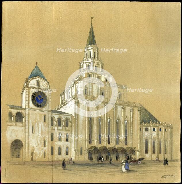 Project for the Kazan Railway Station in Moscow, 1912. Creator: Schtschussew, Alexei Wiktorowitsch (1894-1949).