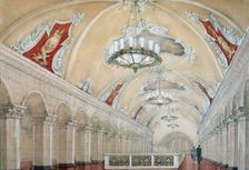 Project for the Komsomolskaya Metro station, 1949