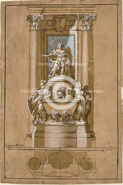 Project for the Tomb of James III, the Old Pretender, c.1766. Creator: Pietro Bracci.