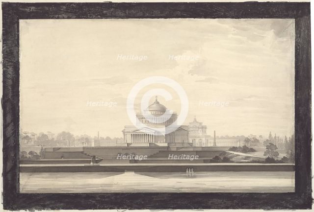 Project of the Cathedral of Christ the Saviour in Moscow, c 1815. Creator: Vitberg, Alexander Lavrentievich (1787-1855).
