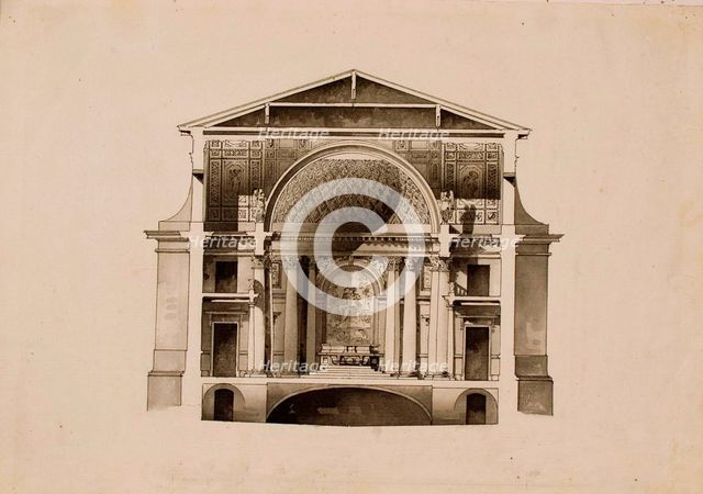 Project of the Maltese Chapel at the Vorontsov Palace in Saint Petersburg, 1798-1800.