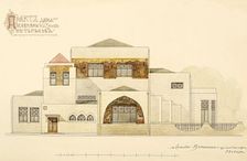 Project of the N.L. Tarasov House, 1910-1911. Creator: Vesnin, Leonid Aleksandrovich (1880-1933)