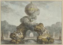 Project of a fountain decoration with a Charlière, 1783. Creator: De Wailly, Charles (1730-1798)