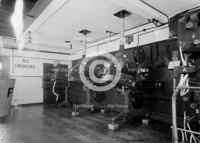 Projection box at the Odeon, Haverstock Hill, London, c1934. Artist: TP Bennett & Sons