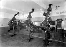 Projection box at the Odeon, Leicester Square, London, 1937. Artist: J Maltby
