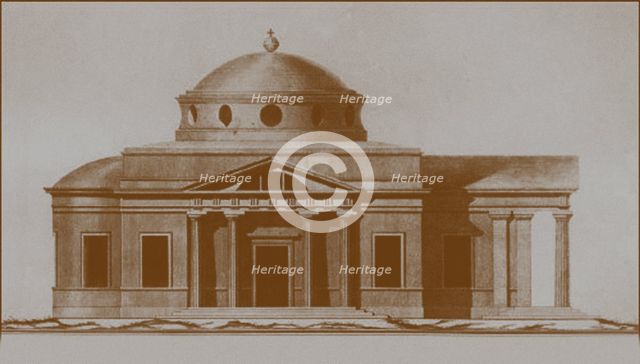 Projest of the Cathedral of St Joseph in Mogilev, c. 1780. Artist: Lvov, Nikolai Alexandrovich (1751-1803)