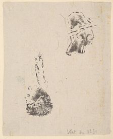 Proof from a block of sketches, 1834-75. Creator: Jean Francois Millet