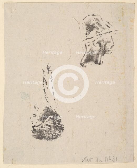 Proof from a block of sketches, 1834-75. Creator: Jean Francois Millet.