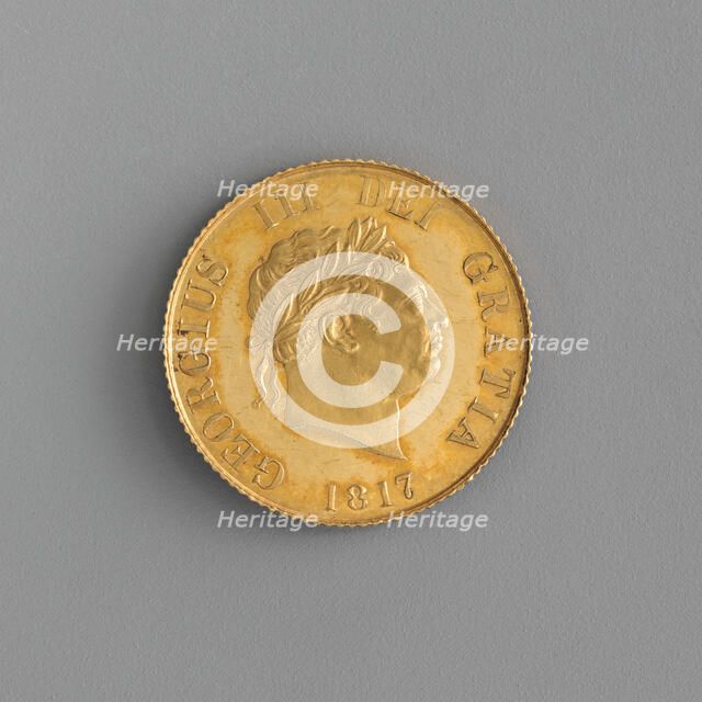Proof half sovereign of George III, 1817. Creator: Benedetto Pistrucci.