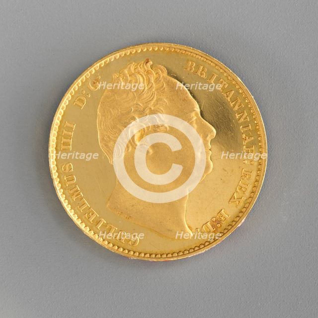 Proof sovereign of William IV, 1831. Creator: William Wyon.
