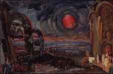 Prologue. Stage design for the opera Prince Igor by A. Borodin, 1934. Creator: Fyodor Fyodorovsky