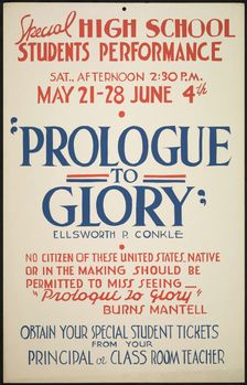 Prologue to Glory, [193-]. Creator: Unknown