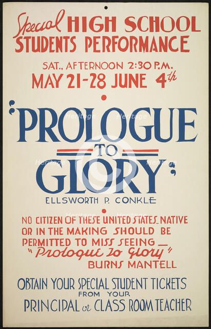 Prologue to Glory, [193-]. Creator: Unknown.