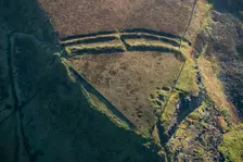 Promontory fort, threatened by erosion, Combs Edge, Derbyshire, 2023. Creator: Damian Grady