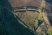 Promontory fort, threatened by erosion, Combs Edge, Derbyshire, 2023. Creator: Damian Grady