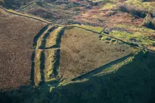 Promontory fort, threatened by erosion, Combs Edge, Derbyshire, 2023. Creator: Damian Grady