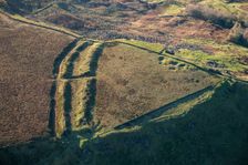 Promontory fort, threatened by erosion, Combs Edge, Derbyshire, 2023. Creator: Damian Grady