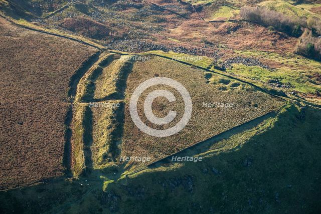 Promontory fort, threatened by erosion, Combs Edge, Derbyshire, 2023. Creator: Damian Grady.