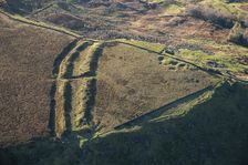 Promontory fort, threatened by erosion, Combs Edge, Derbyshire, 2023. Creator: Damian Grady