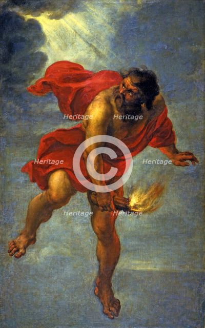 Prometheus bringing fire', by Jan Cossiers.