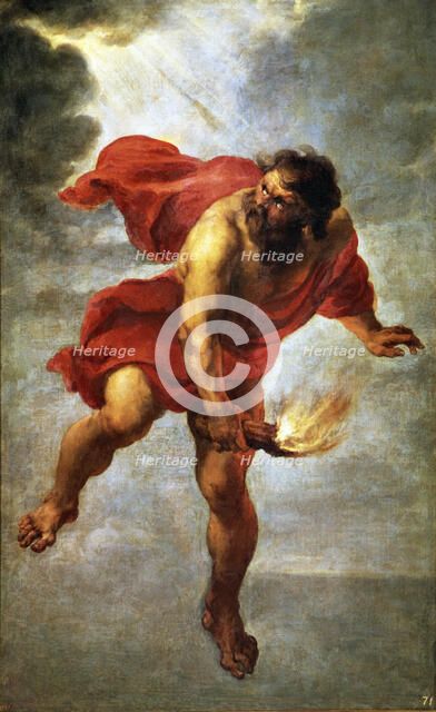 Prometheus bringing fire' by Jan Cossiers.