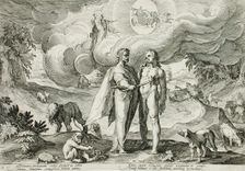 Prometheus Forms Man and Animates Him with Fire from Heaven, published 1589. Creator: Hendrik Goltzius